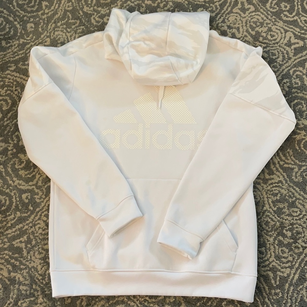 White Adidas Sweatshirt Hoody